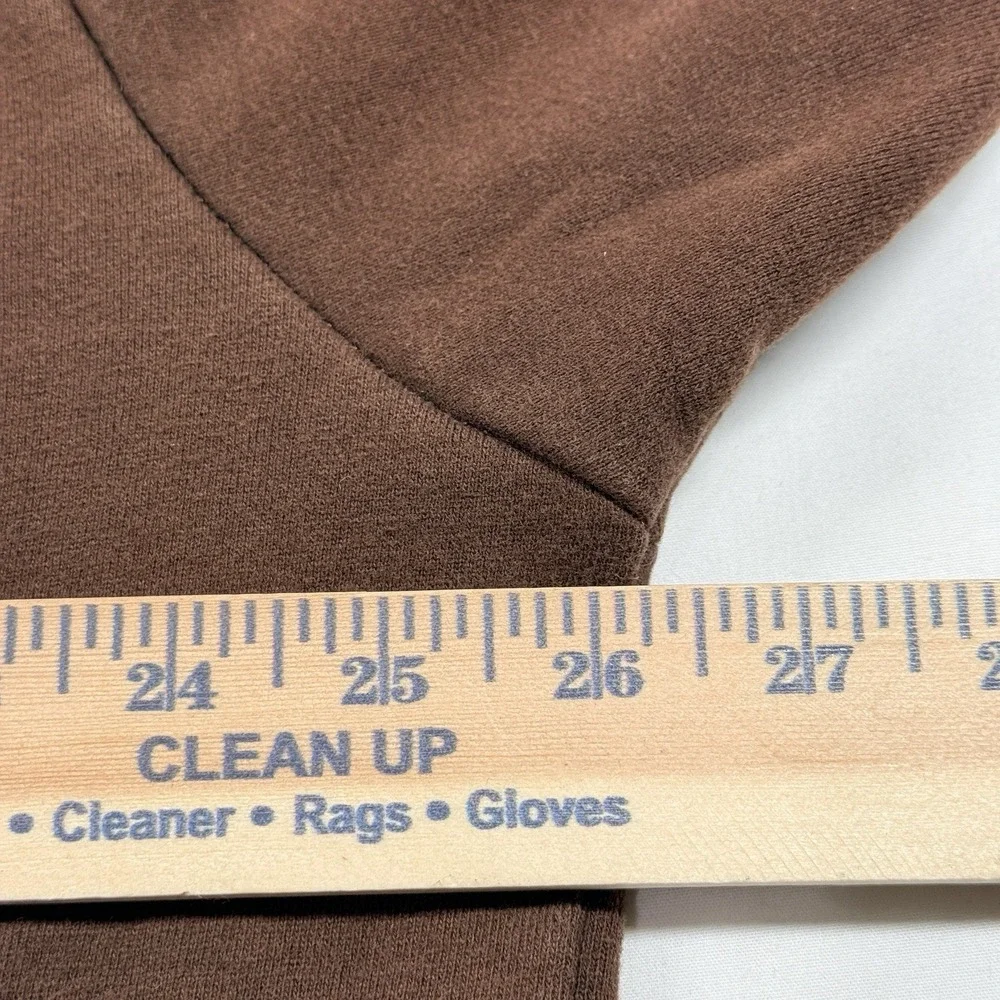 Orvis Signature Collection Men 1/4 Zip Snap Pullover Sweater Sweatshirt XL Brown